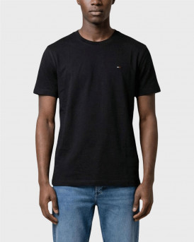 TOMMY HILFIGER TJM REG SFLAG ΑΝΔΡΙΚΗ ΚΟΝΤΟΜΑΝΙΚΗ ΜΠΛΟΥΖΑ - DM0DM22504 - ΜΑΥΡΟ