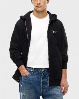TOMMY JEANS DNA BACK PRINT ΑΝΔΡΙΚΗ ΖΑΚΕΤΑ ΜΕ ΚΟΥΚΟΥΛΑ - DM0DM23404 - ΜΑΥΡΟ