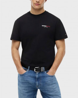 TOMMY HILFIGER TJM REG DNA ΑΝΔΡΙΚΗ ΚΟΝΤΟΜΑΝΙΚΗ ΜΠΛΟΥΖΑ - DM0DM23375 - ΜΑΥΡΟ