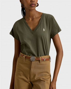POLO RALPH LAUREN WOMEN'S SHORT SLEEVE T-SHIRT - 211Β14611005 - OLIVE GREEN