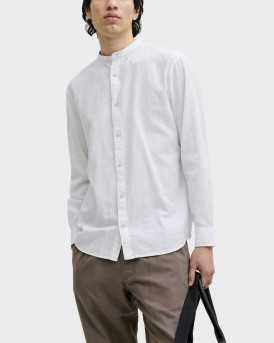 JACK & JONES BLEND BAND ΑΝΔΡΙΚΟ ΛΙΝΟ ΠΟΥΚΑΜΙΣΟ - 12289184 - ΑΣΠΡΟ