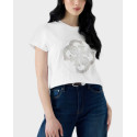 GUESS WOMEN'S T-SHIRT WITH RHINESTONES - W6YI18K4331 - BLACK