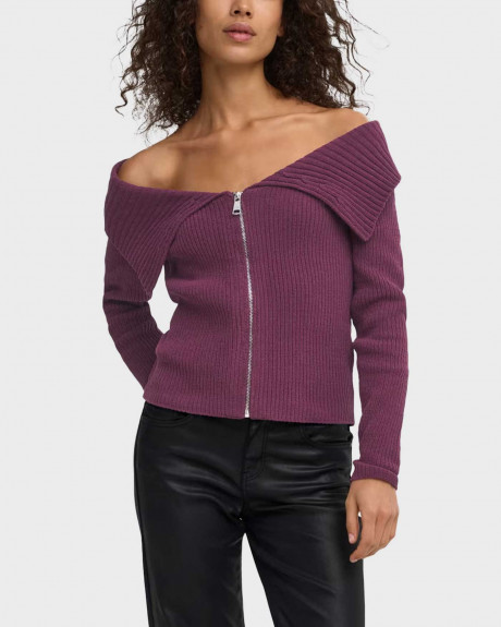 ONLY ELLY WOMEN'S PULLOVER WITH ZIPPER - 15385387