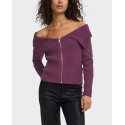 ONLY ELLY WOMEN'S PULLOVER WITH ZIPPER - 15385387 - BLACK