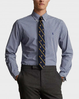 POLO RALPH LAUREN ΑΝΔΡΙΚΟ ΠΟΥΚΑΜΙΣΟ ΚΑΡΟ ΚΑΝΟΝΙΚΗ ΓΡΑΜΜΗ - 710929347001 - ΜΠΛΕ