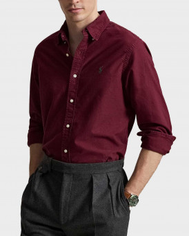 POLO RALPH LAUREN ΑΝΔΡΙΚΟ ΜΑΚΡΥΜΑΝΙΚΟ ΠΟΥΚΑΜΙΣΟ - 710805564526 - ΜΠΟΡΝΤΩ