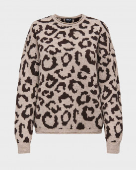 ONLY WOMEN'S KNITTED PULLOVER - 15294969 - LEOPARD