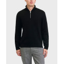 JACK & JONES ΑΝΔΡΙΚΟ HALF ZIP-UP ΠΟΥΛΟΒΕΡ - 12259664 - ΜΑΥΡΟ