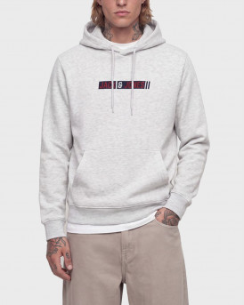 JACK & JONES JJMUNK ΑΝΔΡΙΚΟ ΦΟΥΤΕΡ ΜΕ ΚΟΥΚΟΥΛΑ ΚΑΙ ΣΤΑΜΠΑ - 12298432 - ΓΚΡΙ