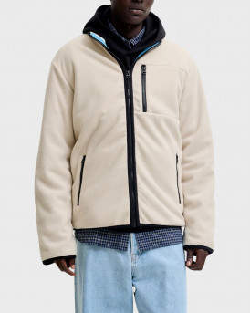 JACK & JONES ΑΝΔΡΙΚΟ FLEECE ΜΠΟΥΦΑΝ- 12298667 - ΕΚΡΟΥ