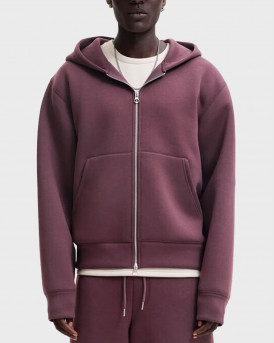 JACK & JONES JCOLEGACY MEN'S HOODED JACKET - 12302694 - BURGUNDY