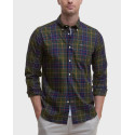 BARBOUR WETHERAM TAILORED MEN'S CHECK SHIRT - ΜSH4982 - OLIVE GREEN