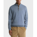 BARBOUR JUMPER ΑΝΔΡΙΚΟ HALF-ZIP ΠΟΥΛΟΒΕΡ - MΚΝ1074 - ΣΙΕΛ