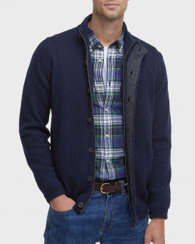 BARBOUR ESSENTIAL PATCH-ZIP ΑΝΔΡΙΚΗ ΠΛΕΚΤΗ ΖΑΚΕΤΑ - MΚΝ0731 - ΜΠΛΕ