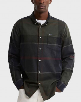 BARBOUR DUNOON SHADOW CLASSIC TARTAN MEN'S CHECK SHIRT - MSH4980 - BLUE