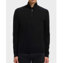 SELECTED BERG ΑΝΔΡΙΚΟ HALF ZIP-UP ΠΟΥΛΟΒΕΡ - 16074687 - ΜΑΥΡΟ