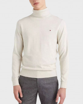 TOMMY HILFIGER SAFARI PIMA ORG CTN ΑΝΔΡΙΚΟ ΚΑΣΜΙΡ ΜΑΚΡΥΜΑΝΙΚΟ ΖΙΒΑΓΚΟ - ΜW0MW28048 - ΕΚΡΟΥ