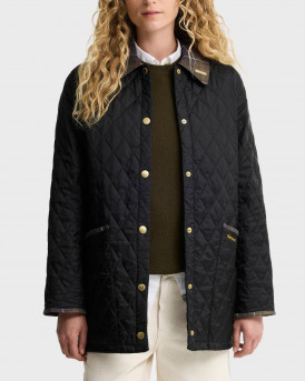 BARBOUR ICONS COLLAR MODERN LIDDESDALE ΓΥΝΑΙΚΕΙΟ ΚΑΠΙΤΟΝΕ ΜΠΟΥΦΑΝ - LQU1936 - ΜΑΥΡΟ