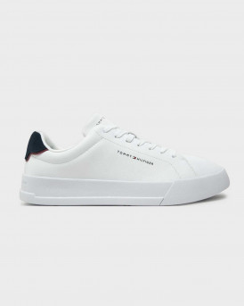 TOMMY HILFIGER ΑΝΔΡΙΚΑ ΠΑΠΟΥΤΣΙΑ ΜΕ ΑΝΑΓΛΥΦΟ ΦΙΝΙΡΙΣΜΑ - FM0FM05367 - ΑΣΠΡΟ