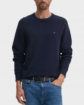TOMMY HILFIGER ΑΝΔΡΙΚΟ ΠΛΕΚΤΟ ΠΟΥΛΟΒΕΡ - ΜW0ΜW36347 - ΜΠΛΕ