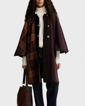 BARBOUR ELVA CAPE ΓΥΝΑΙΚΕΙΟ ΜΠΟΥΦΑΝ - LKN1811 - ΚΑΦΕ