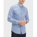 TOMMY JEANS TJM ORIGINAL STRETCH ΑΝΔΡΙΚΟ ΜΑΚΡΥΜΑΝΙΚΟ ΠΟΥΚΑΜΙΣΟ ΣΤΕΝΗ ΓΡΑΜΜΗ - DM0DM04405 - ΜΠΛΕ