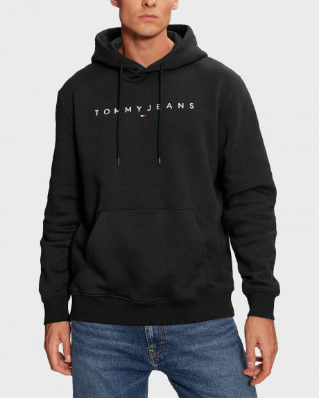 TOMMY JEANS TJM REG LINEAR LOGO ΑΝΔΡΙΚΟ ΦΟΥΤΕΡ ΜΕ ΚΟΥΚΟΥΛΑ - DM0DM20746