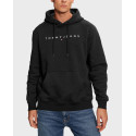 TOMMY JEANS TJM REG LINEAR LOGO ΑΝΔΡΙΚΟ ΦΟΥΤΕΡ ΜΕ ΚΟΥΚΟΥΛΑ - DM0DM20746 - ΜΑΥΡΟ
