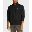 TOMMY JEANS TJM REG ΑΝΔΡΙΚΟ FLEECE ΦΟΥΤΕΡ HALF-ZIP - DM0DM20339 - ΜΑΥΡΟ