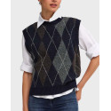 ONLY ONLRHOMBUS WOMEN'S KNITTED VEST - 15364799 - BLUE