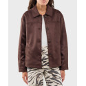 ONLY ONLCAROLINA WOMEN'S SUEDE JACKET - 15370591 - BROWN