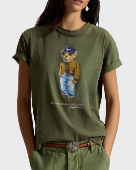POLO RALPH LAUREN WOMEN'S T-SHIRT - 211Β17806001 - OLIVE GREEN