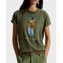 POLO RALPH LAUREN WOMEN'S T-SHIRT - 211Β17806001 - OLIVE GREEN