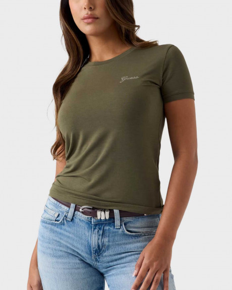 GUESS WOMEN'S T-SHIRT WITH RHINESTONES - W6YI12K3751