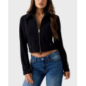 GUESS CLAUDIE WOMEN'S JACKET - W6YL21K4327 CLAUDIE - BLACK