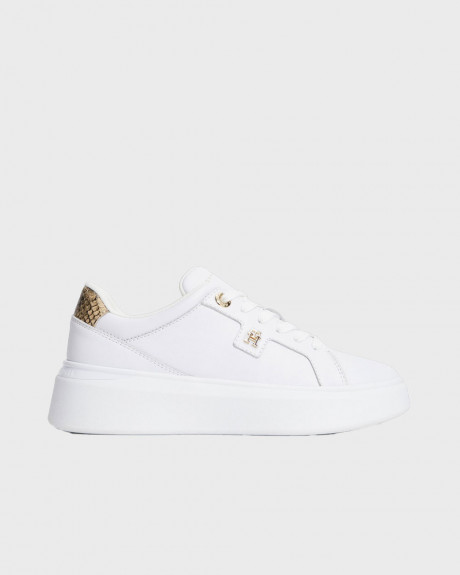 TOMMY HILFIGER WOMEN'S LEATHER SNEAKERS - FW0FW09456