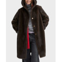 EMME BY MARELLA WOMEN'S REVERSIBLE FUR COAT - 26254561022 - BROWN