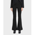MY T WOMEN'S ELASTIC FLARED PANTS - W27Τ2142 - BLACK