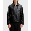 JACK & JONES JJ EATOCHA MEN'S LEATHER SHORT JACKET - 12305259 - BLACK