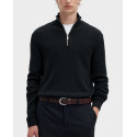 SELECTED ΑΝΔΡΙΚΟ HALF ZIP-UP ΠΟΥΛΟΒΕΡ - 16092601 - ΜΑΥΡΟ