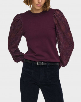 ONLY GLOW WOMEN'S PULLOVER WITH PUFFY SLEEVES - 15382123 - ΜΠΟΡΤΝΩ