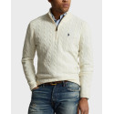 POLO RALPH LAUREN ΑΝΔΡΙΚO HALF ZIP ΠΟΥΛΟΒΕΡ - 710876766001 - ΕΚΡΟΥ