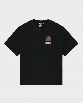 DEUS EX MACHINA STRATA MEN'S T-SHIRT WITH PRINT - D263UTS1360 - BLACK