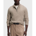 BOSS H-FURORE MEN'S ZIP-NECK KNIT - 50570640 - ECRU
