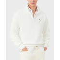 LACOSTE ΑΝΔΡΙΚΟ ΦΛΙΣ HALF ZIP-UP ΠΟΥΛΟΒΕΡ - SH8866 - ΑΣΠΡΟ