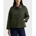 BARBOUR ICONS LIDDESDALE TARTAN CROP WOMEN'S JACKET - LQU1934 - OLIVE GREEN