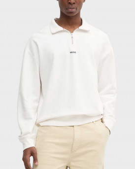 HUGO DURTY ΑΝΔΡΙΚΟ HALF ZIP-UP ΦΟΥΤΕΡ - 50525881 - ΑΣΠΡΟ