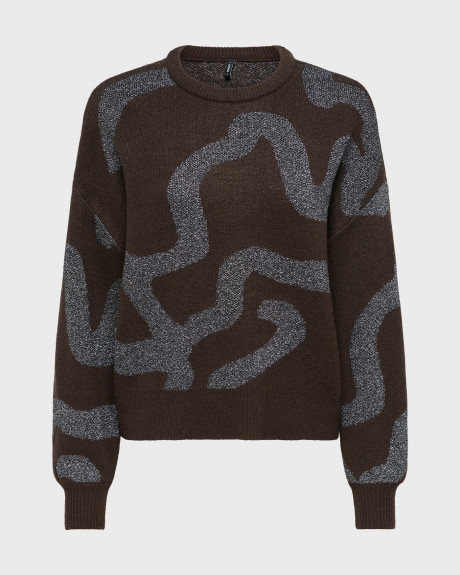ONLY ROSIE WOMEN'S KNIT PULLOVER WITH PATTERN DESIGN - 15378461