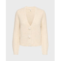 ONLY ZAGGIE WOMEN'S CARDIGAN WITH BUTTON DETAILS - 15382143 - ECRU