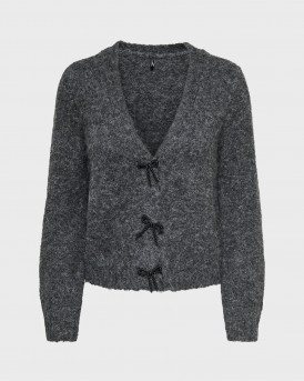 ONLY ZAGGIE WOMEN'S CARDIGAN WITH BUTTON DETAILS - 15382143 - GREY